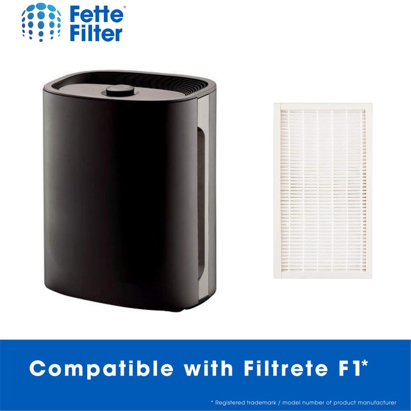 Fette Filter فلتر فيتي - 2 فلاتر HEPA حقيقية متوافقة مع فلتر 3M فيلتريت F1 البديل لتنقية الهواء FAP-C01-F1، FAP-T02-F1، FAP-C01BA-G1، FAP-T02WA-G1، FAP-ST02W، FAP-ST02N مقارنة بالجزء # FAPF-F1-A F1 - Image 4